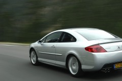 Silver Peugeot 407 2005 coupe back