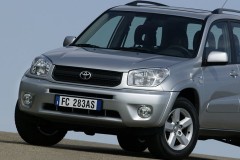 Silver Toyota RAV4 2003 2 front